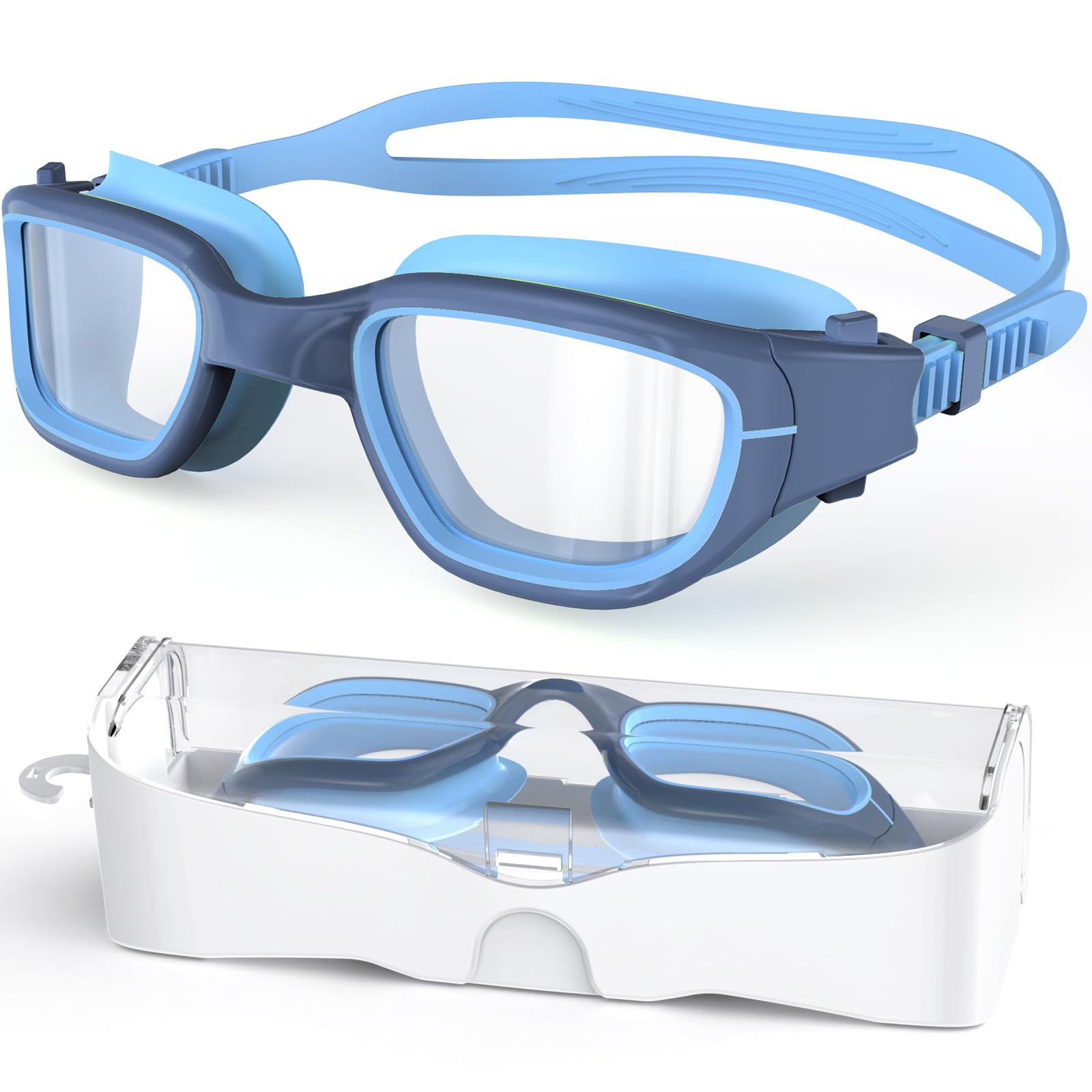 Zeligerstar Kids Swimming Goggles, Swimming Goggles for Kids 6-14, Anti Fog, UV Protection, No Leaking Wide Vision for Boys Girls