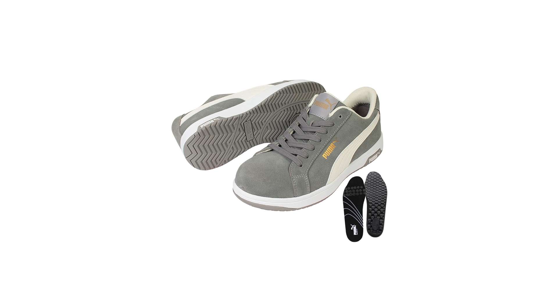 PUMA スエード安全靴 26.5 cm グレー Amazon | [プーマ] 安全靴 アイコニック ローカット 26.5cm