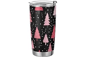 Black Bottle Brush Christmas Tree Tumbler for All Seasons