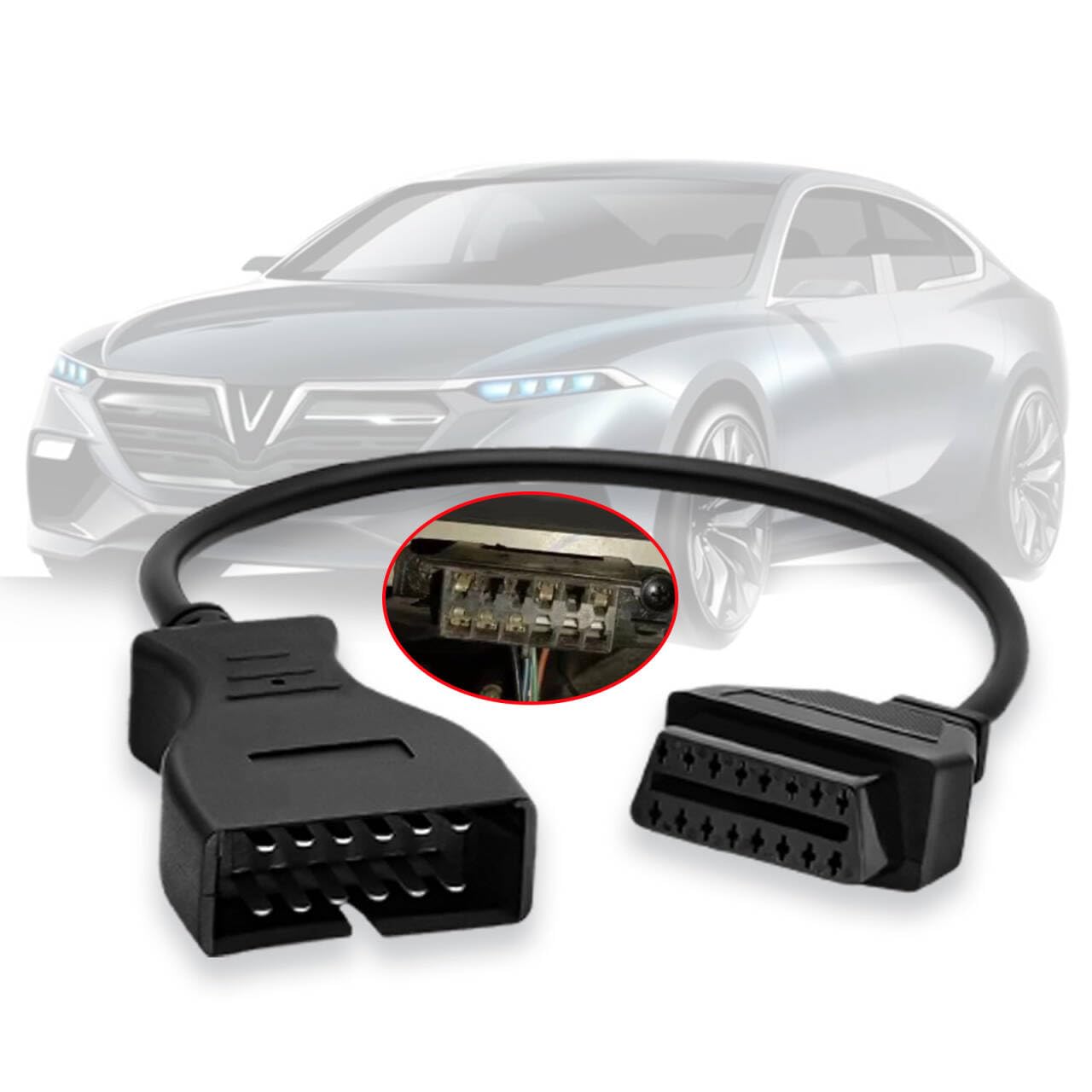 OBD2 Extension Cable OBD1 To OBD2 Adapter Cable - 12 Pin To 16 Pin GM ...