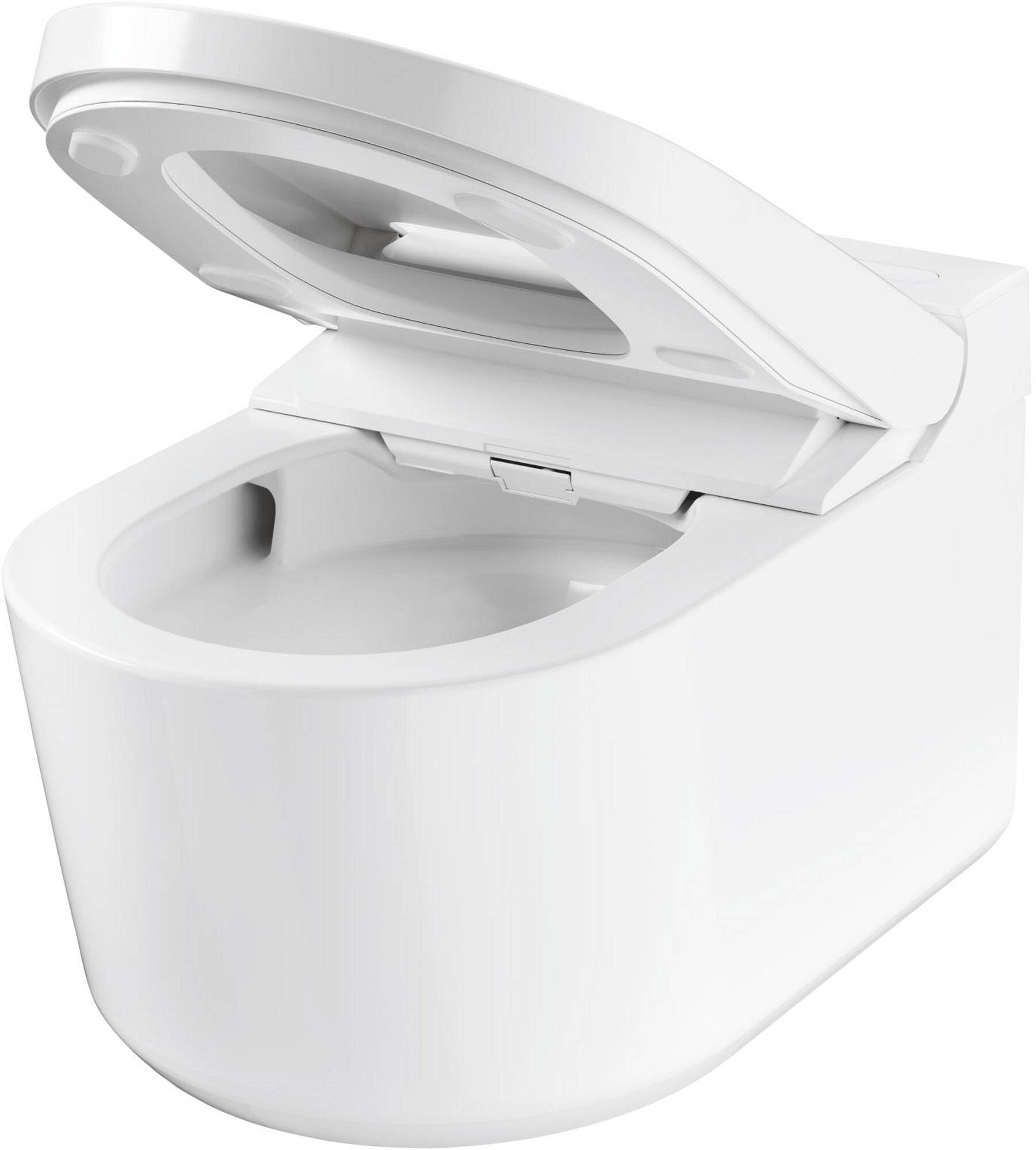 GROHE Sensia WC Lavant Suspendu, 2 bras de douchette réglables hygiène intime (1 jet arrière, 1 jet douchette féminine), Télécommande, Cuvette sans bride, Blanc Alpin, 36507SH0
