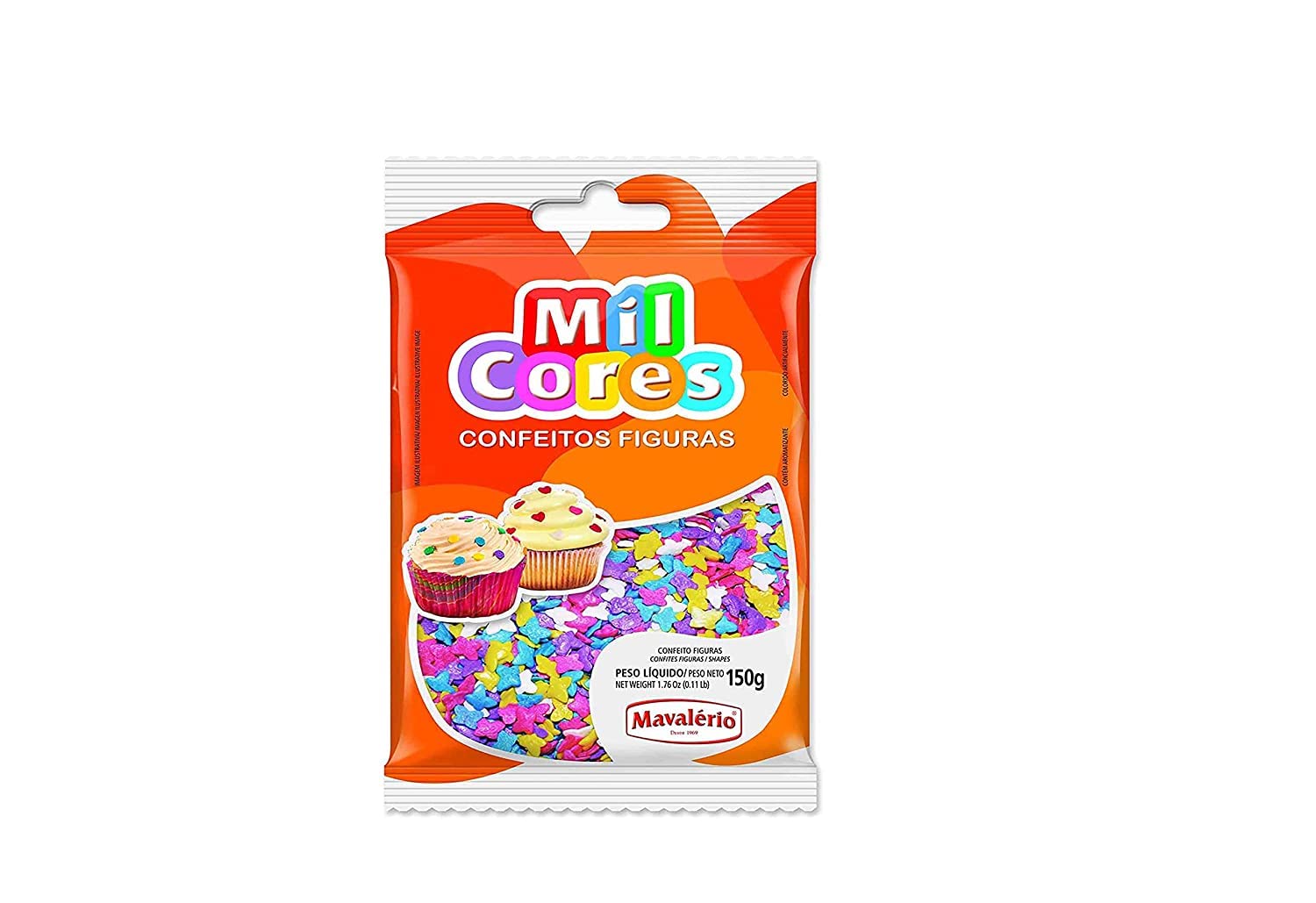 Mavalerio Mil Cores Star Shaped Sprinkles 150 g