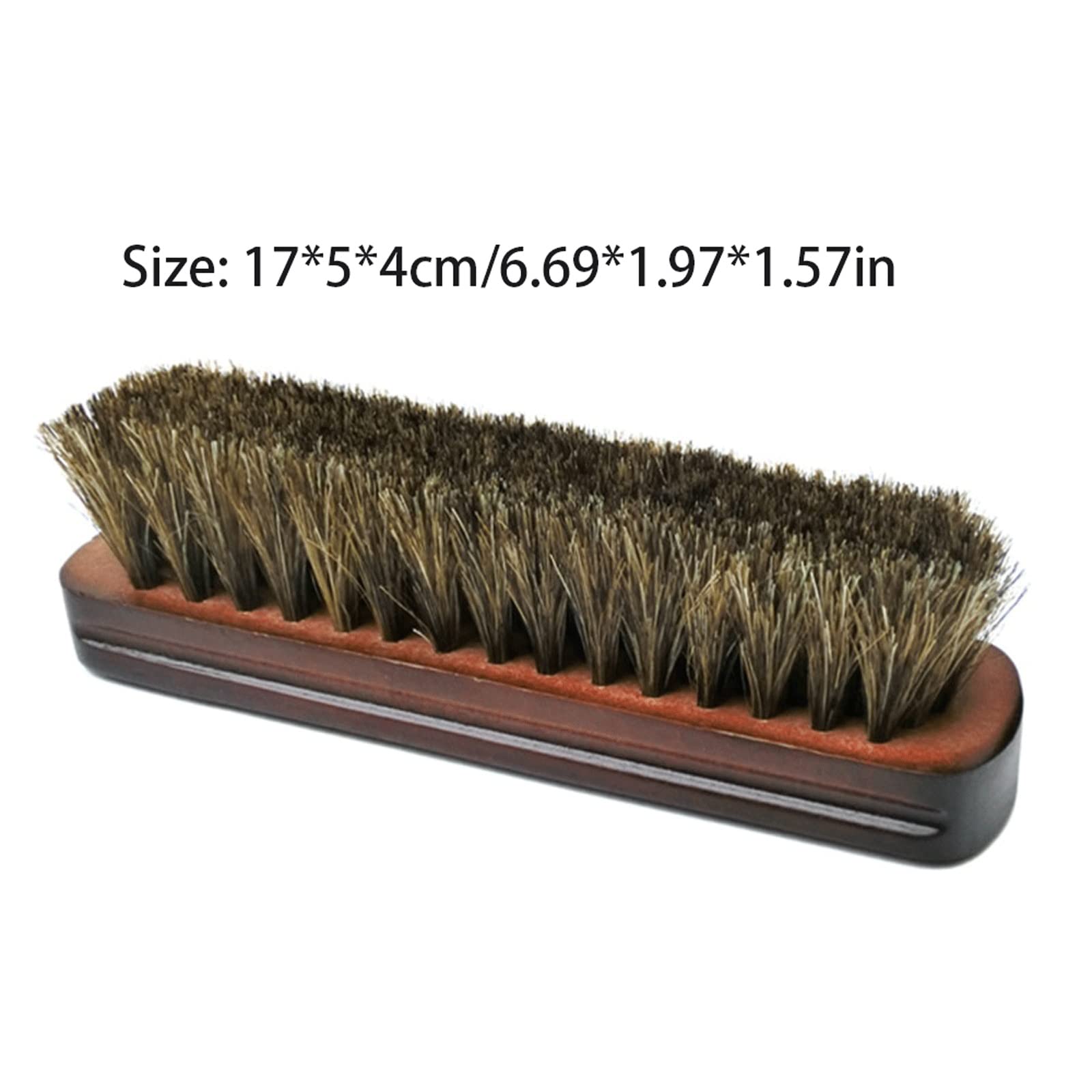 QUNINE Cepillo de Limpieza, Cepillo para Zapatos de Crin, cepillos de Brillo, Herramienta de raspado con cerdas de Pelo de Caballo para Botas, Zapatos, Otros cepillos para el Cuidado del Cuero