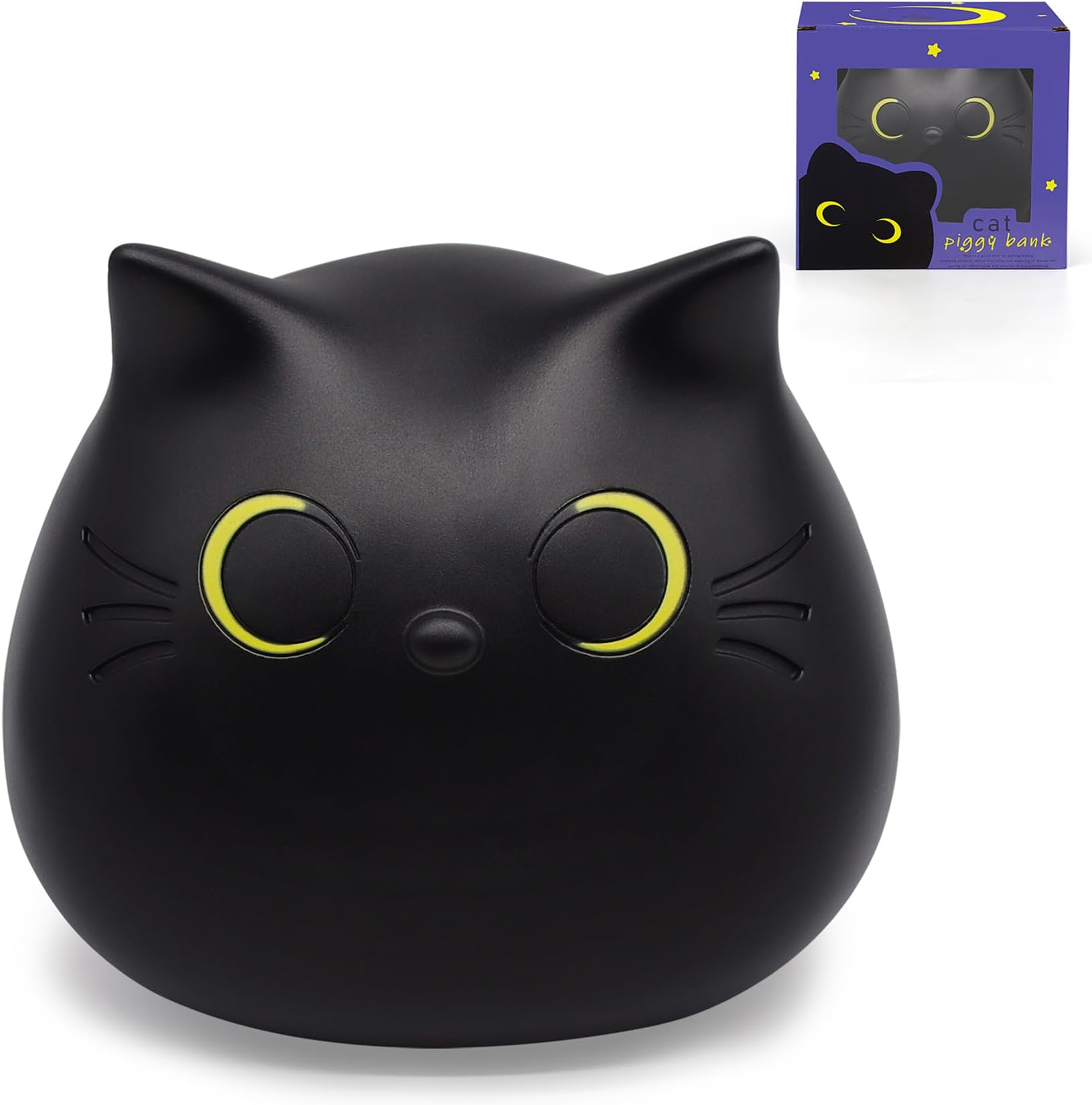 Cat Piggy Bank - Piggy Bank for Kids, Large Cat Money Bank,Cute Coin Bank,Plastic Piggy Banks Gift for Birthday and Christmas