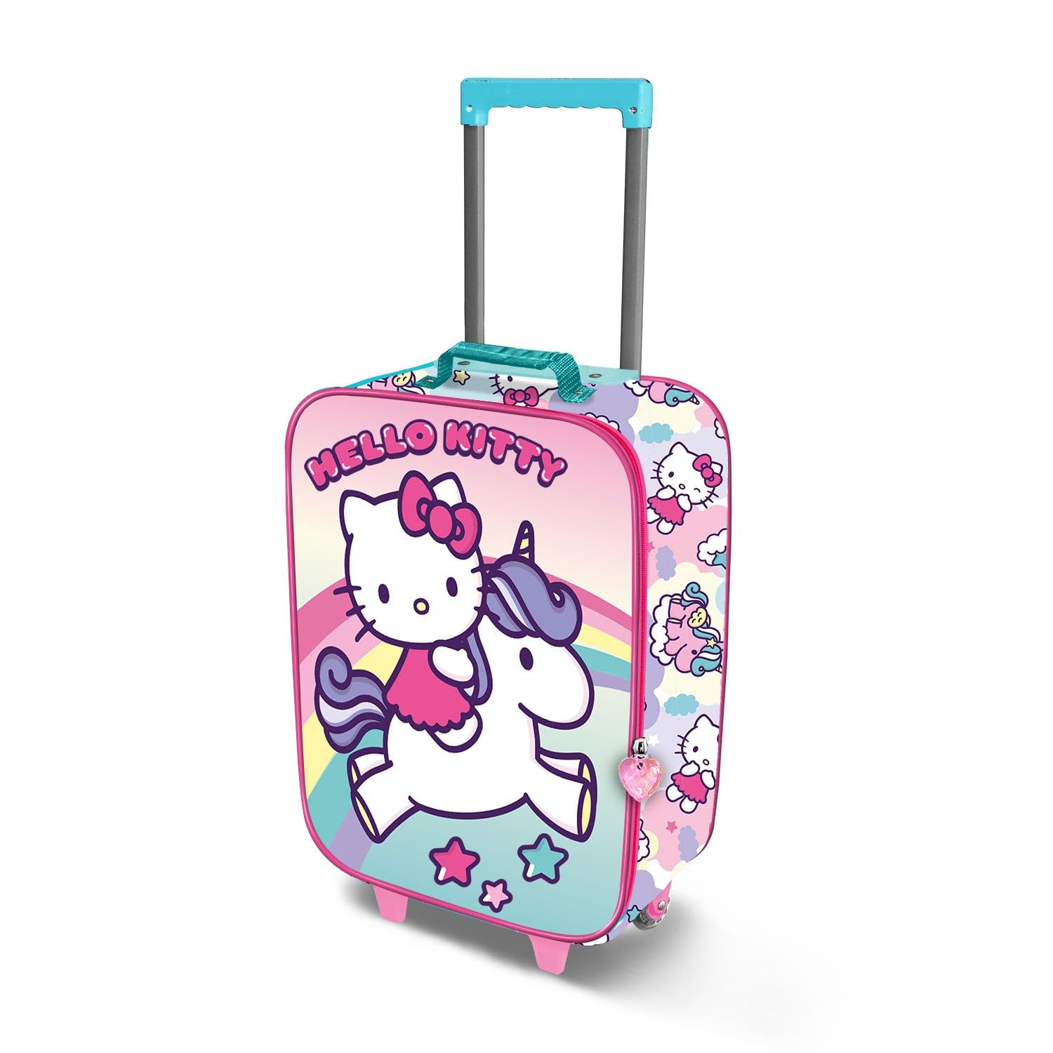 Hello Kitty Unicorn-Valigia Trolley Soft 3D, Rosa, 33 x 52 cm, Capacità 26 L