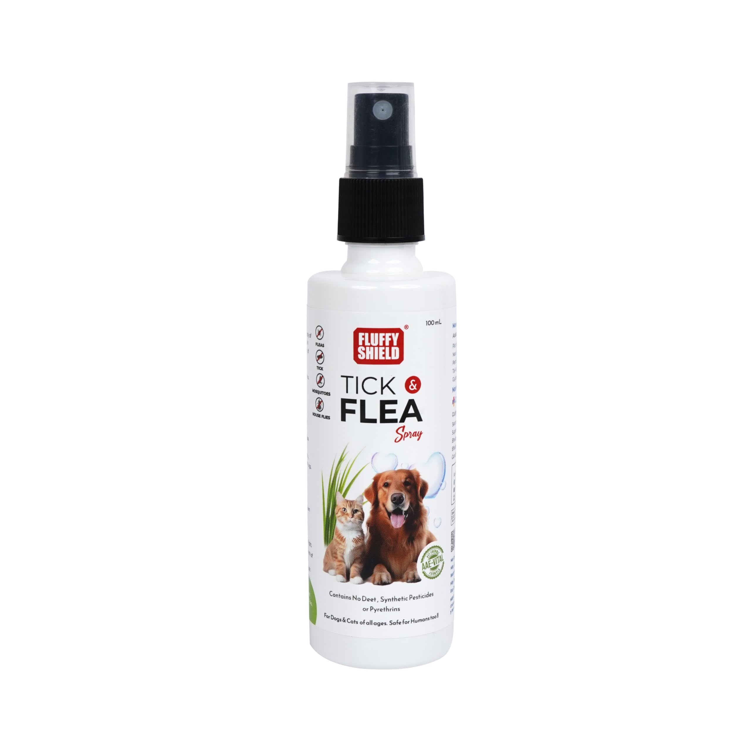 FluffyShield 100ML Natural Tick Remover for Dogs | Tick & Flea Repellent Spray for Pet| Kills and Repel Ticks, Fleas, Flea Eggs, Natural Ants, Spiders, Mosquitoes Tick Spray | (Pack of 1) (B0CM3VNGR2) Amazon Price History, Amazon Price Tracker