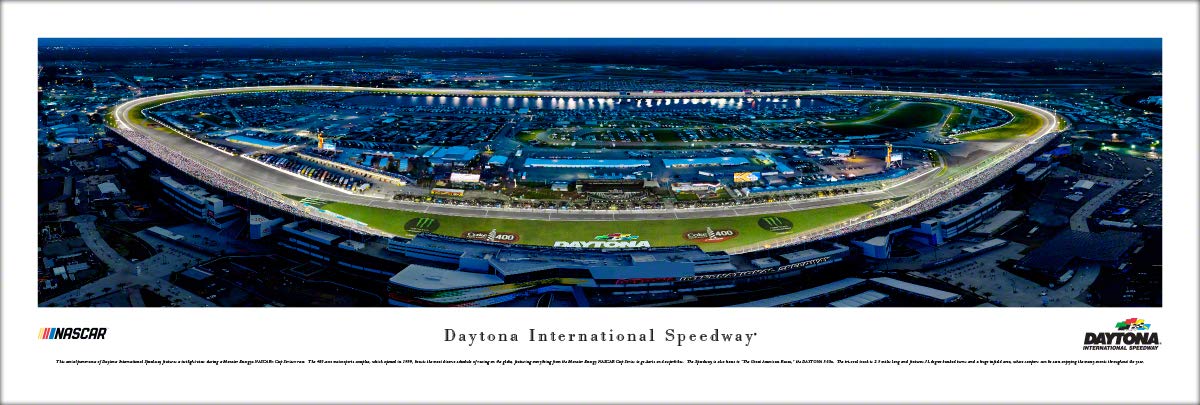 Daytona International Speedway - Night Race - Unframed NASCAR Poster by Blakeway Panoramas
