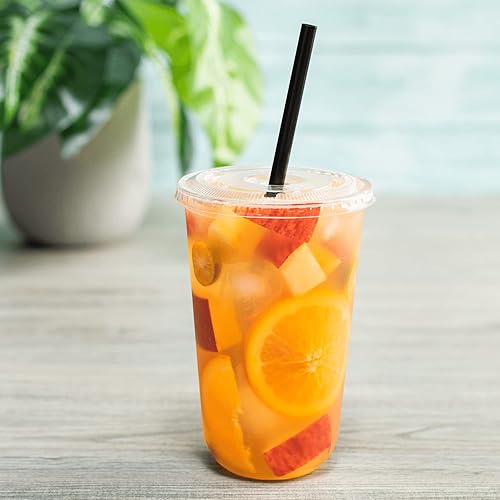 Miniatura 9 de Karat Vasos transparentes de PET en forma de U de 24 onzas, duraderos y reciclables (3.858 in) (paquete de 600)