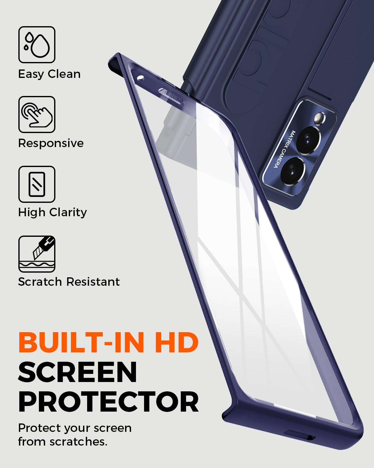 NINKI Etui na telefon Samsung Galaxy Z fold 8 z paskiem na rękę, etui z uchwytem na rysik i długopis, ochrona wyświetlacza i ochrona zawiasów, etui Fold 8 z podstawką, wojskowa ochrona 360, odporne na