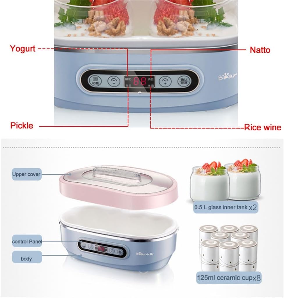 Yogurt Makers Machines With ses Jars 10 Cup Fermenter Electric Kitchen Appliances Home Rice Wine Natto Maker