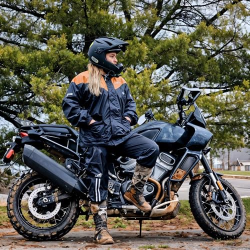 image for BYKR Waterproof Outdoors Motorcycle Rain Suits for Men & Women Cycling