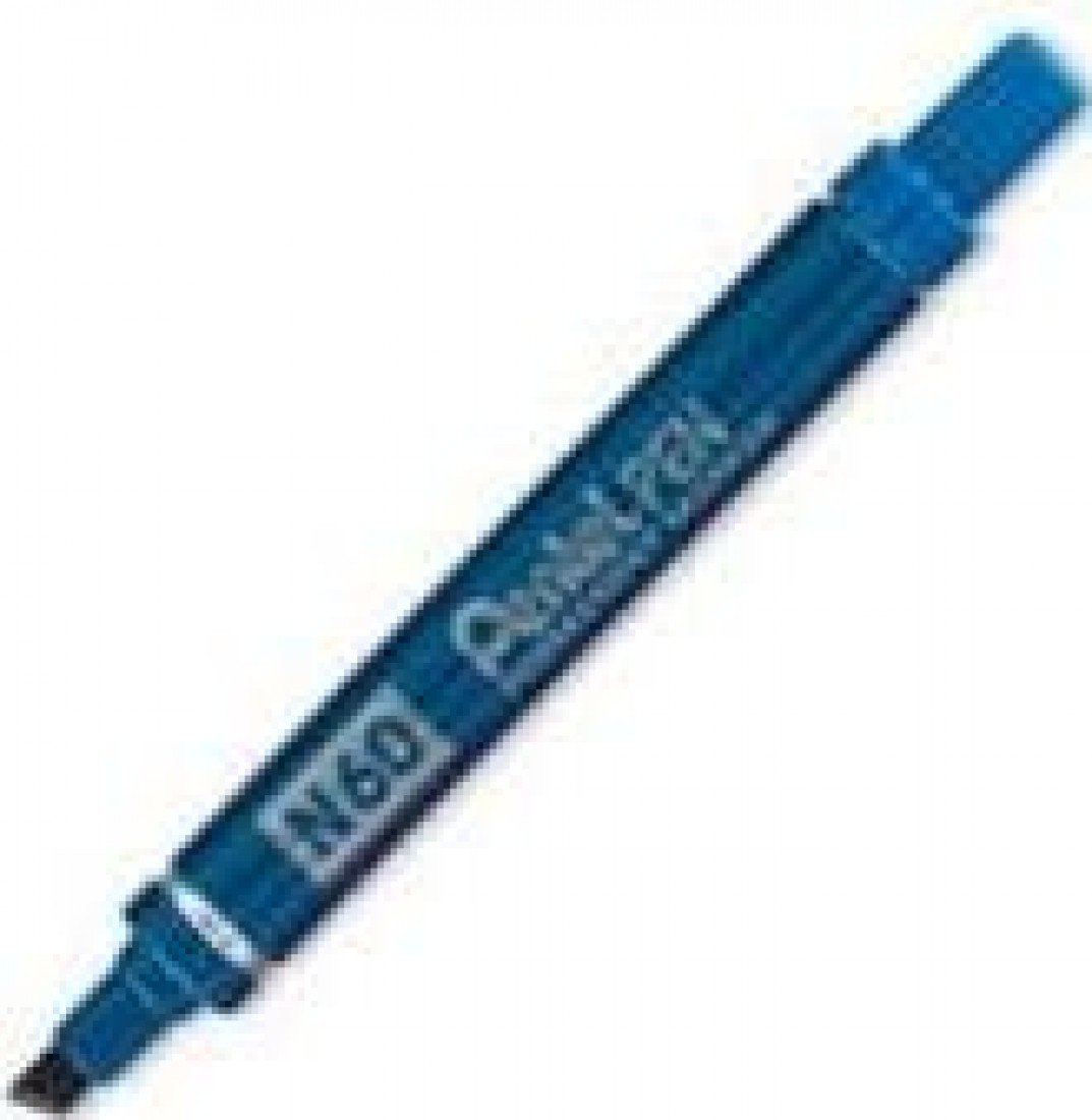 Pentel N60-C - N60 Permanent Marker Chisel Tip Blue N60-C - (PK12)