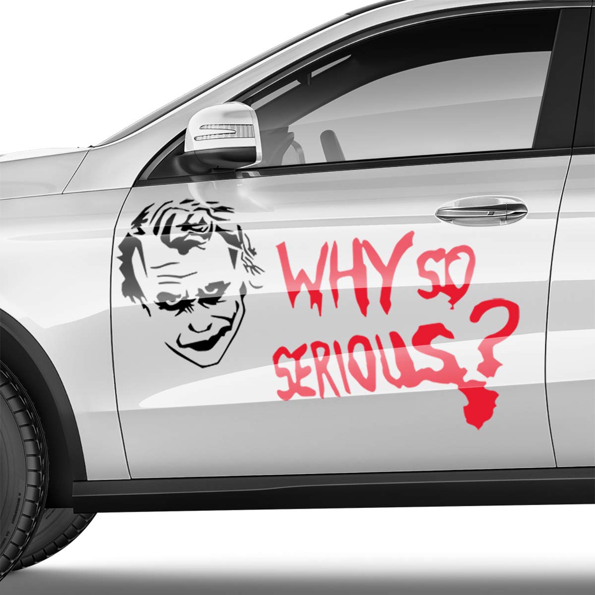 Perché Così Serio? Adesivo Auto Joker 20 Cm B39 Posteriore Lati Vetro - Foto 12