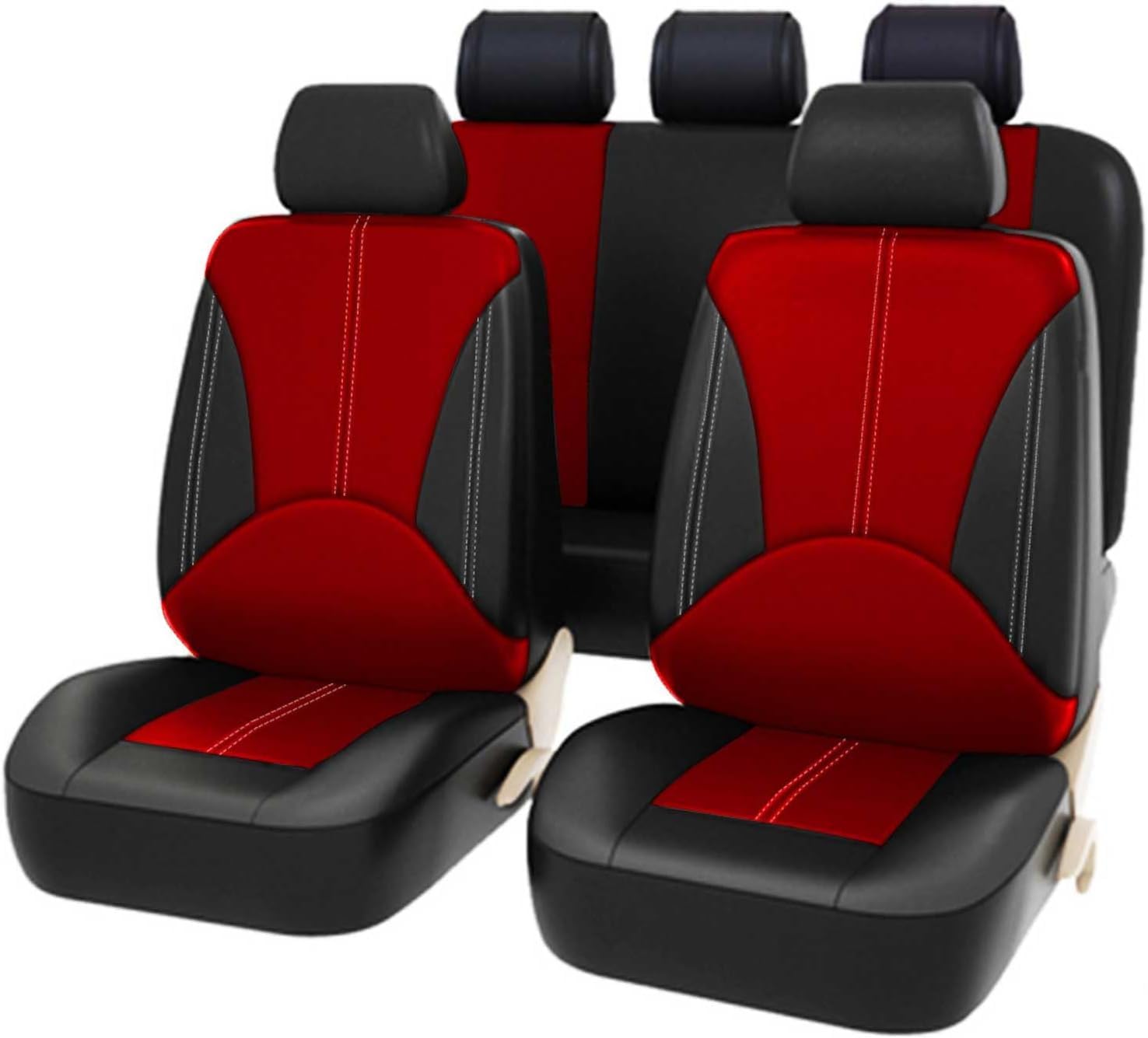 Housse Siege Voiture pour MG3/MG3 Hybrid+ / MG5, 9 Pièces Protection Siège Auto en Cuir PU Imperméables Respirantes Résistantes à l'usure,D