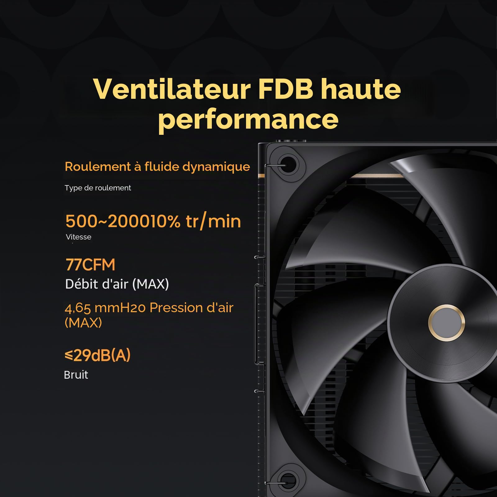 Ocypus Iota A62 BK Ventirad CPU avec Digital Display,Full Black Air Cooler
