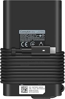 Charger for Dell Computer USB-C Laptop Adapter: Dell XPS 13 9360 9365 9370 9333 9380 Inspiron 14 7437 Latitude 7390 2in1 7275 7370 5175 5285 5290-2in1,LA45NM150,04RYWW,0HDCY5 with Type c Tip