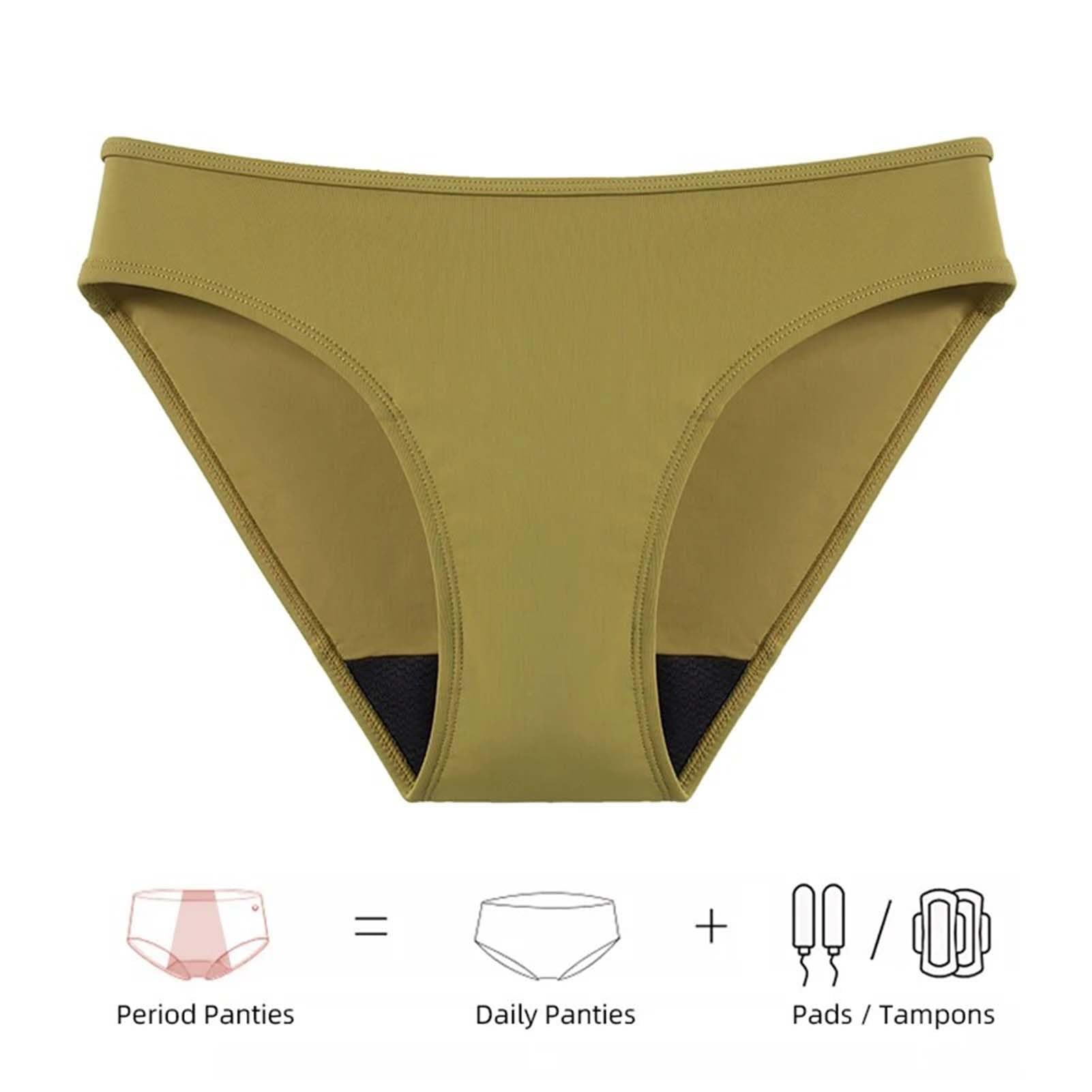 Bragas Menstruales Flujo Abundante,Bragas Postparto Mujer,Periodo Menstrual,Ropa Interior de Algodón Cintura Media,Pack de 4