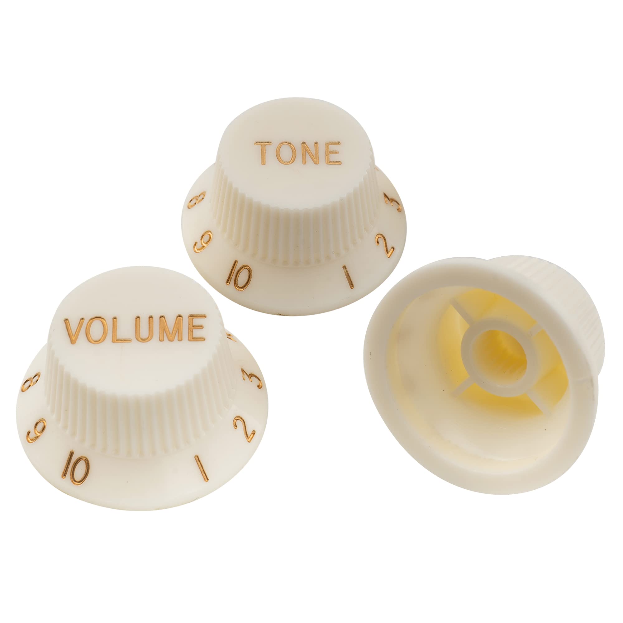 Musiclily Pro Boutons Potentiomètre Métrique 18 Splines Crème Lot De 4