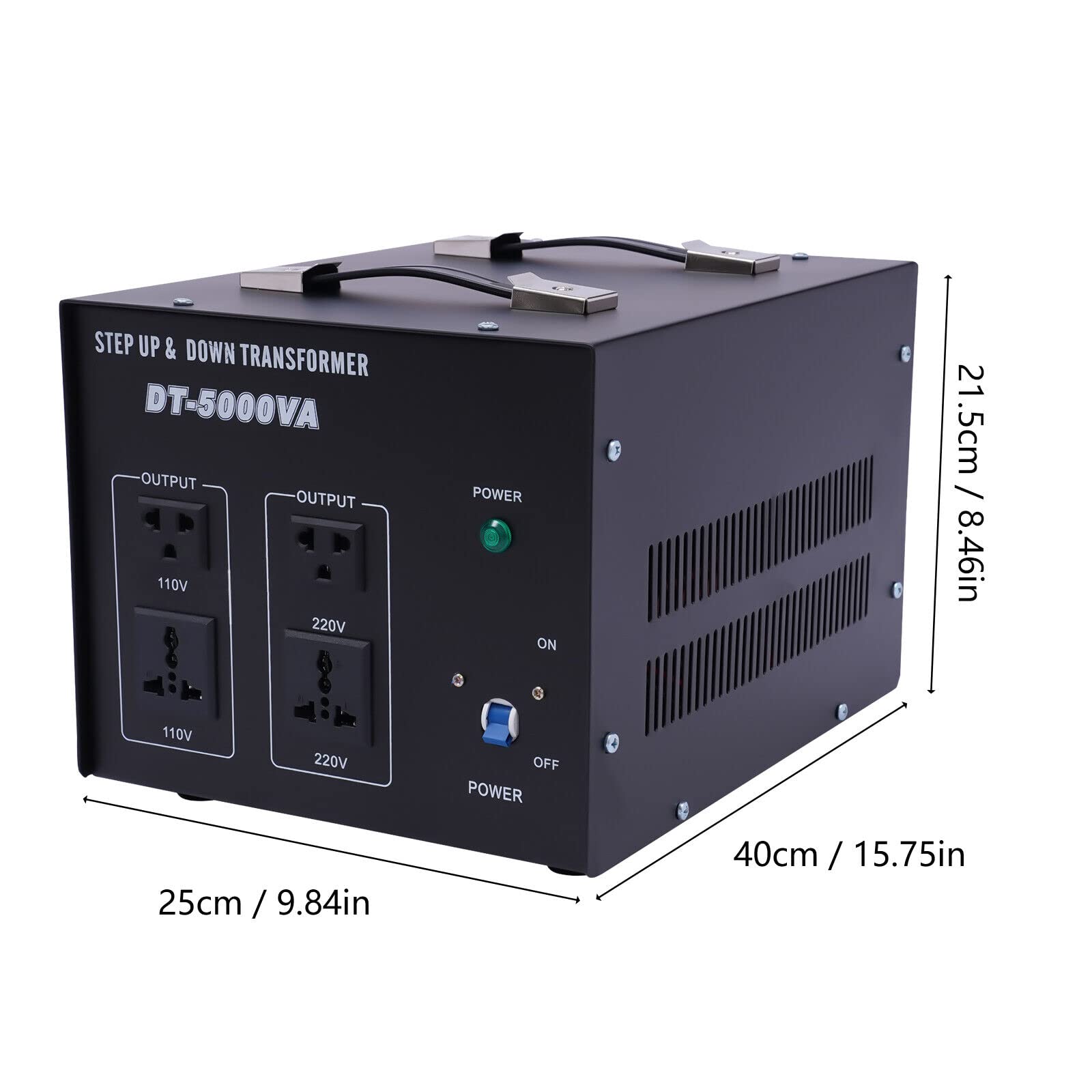 Trasformatore di tensione da 5000 W, trasformatore da 220 V 110 V Boost/Buck, convertitore di tensione toroidale per dispositivi elettrici ed elettronici.