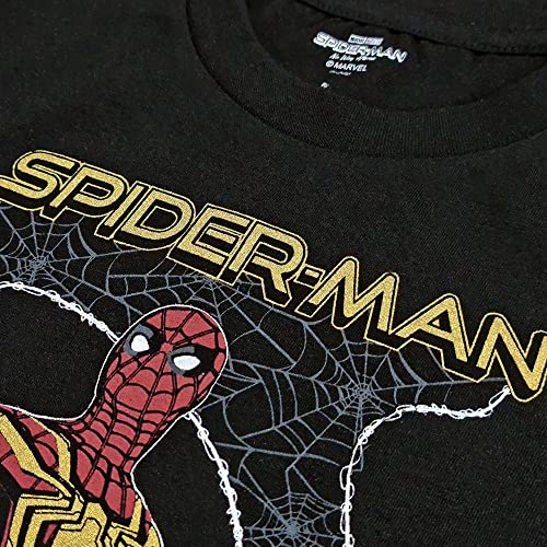 Image of Kidsville Spiderman Featured Tshirt for Boys Black