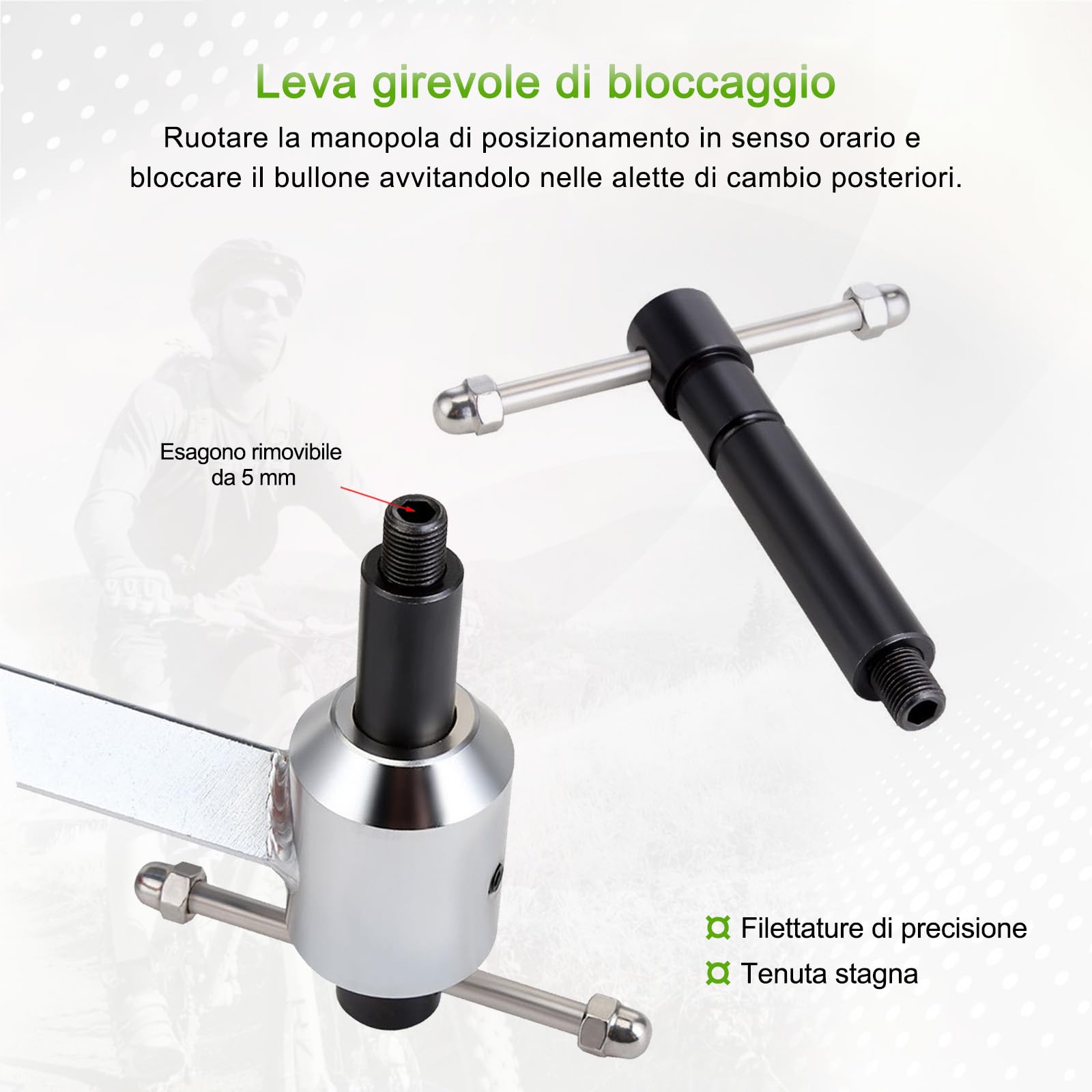 Mimoke Strumento di allineamento professionale per bicicletta in acciaio inox – strumento di direzione preciso per riparazione e manutenzione della bicicletta