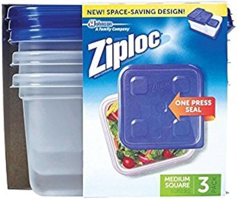 Ziploc 70937 Medium Square Container 3 Count