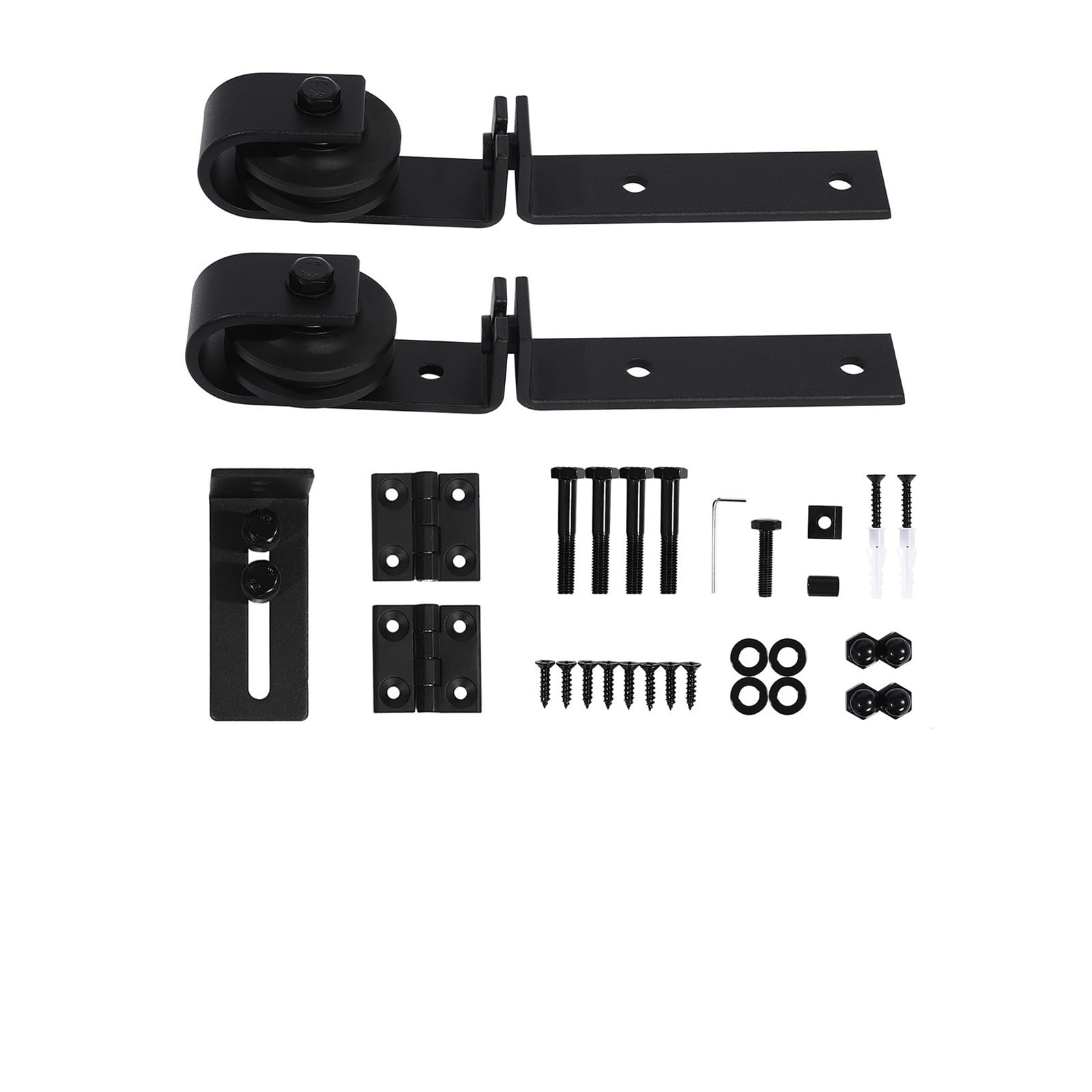 39inch Barn Door Sliding Kit Black Sturdy Hardware Kits for Cabinet Doors Rail Set Smooth Silent,Smooth Gliding