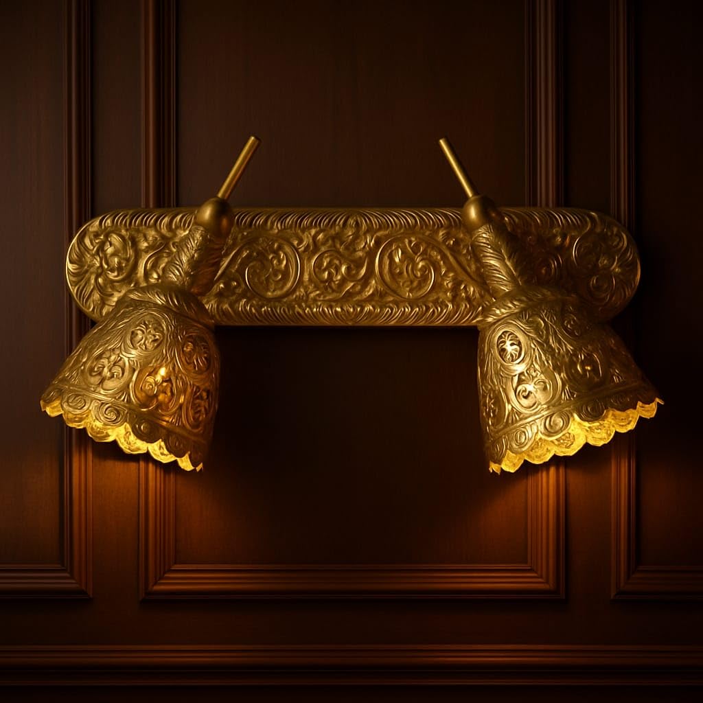 HL HOMELIGHTING Double Brass Spot Light Wall Sconce with Brasss Material for Decorative Living Room Wall Ceiling Lamp Balcony Decor and Home (Free Bulb)-image-34