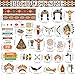 TecUnite 75 Pcs Native American Heritage Bulletin Board Set Native American Indian Bulletin Board Trim Native American Indigenous History Cutouts Stickers Posters for Classroom Decor School Activities