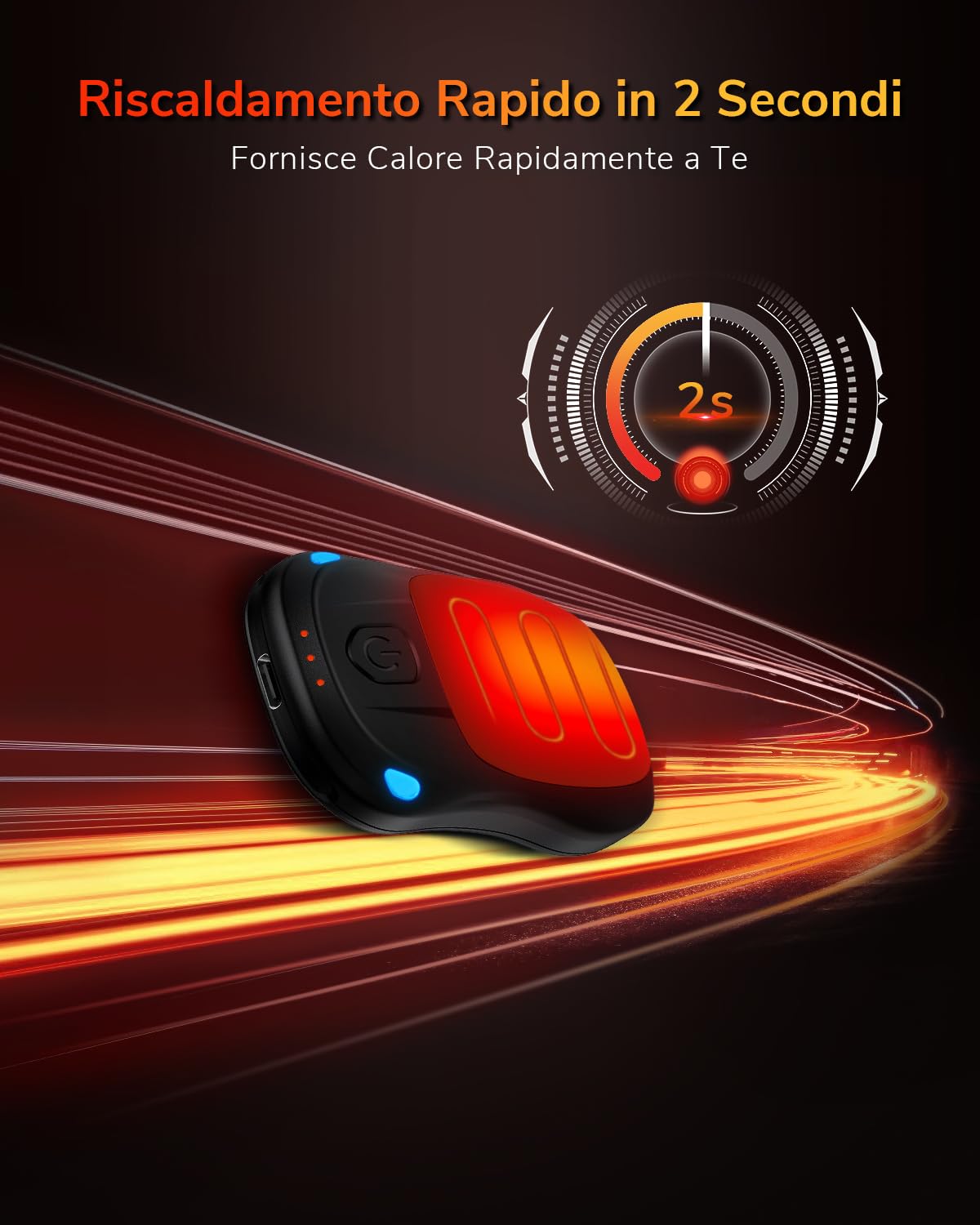 Scaldamani Ricaricabili Confezione da 2, Elettrico Ricaricabile USB Scaldamani con Riscaldamento di Lunga Durata 20 Ore, Riutilizzabile Portatile Tascabile Scaldamani per Donne Uomini Quando Freddo
