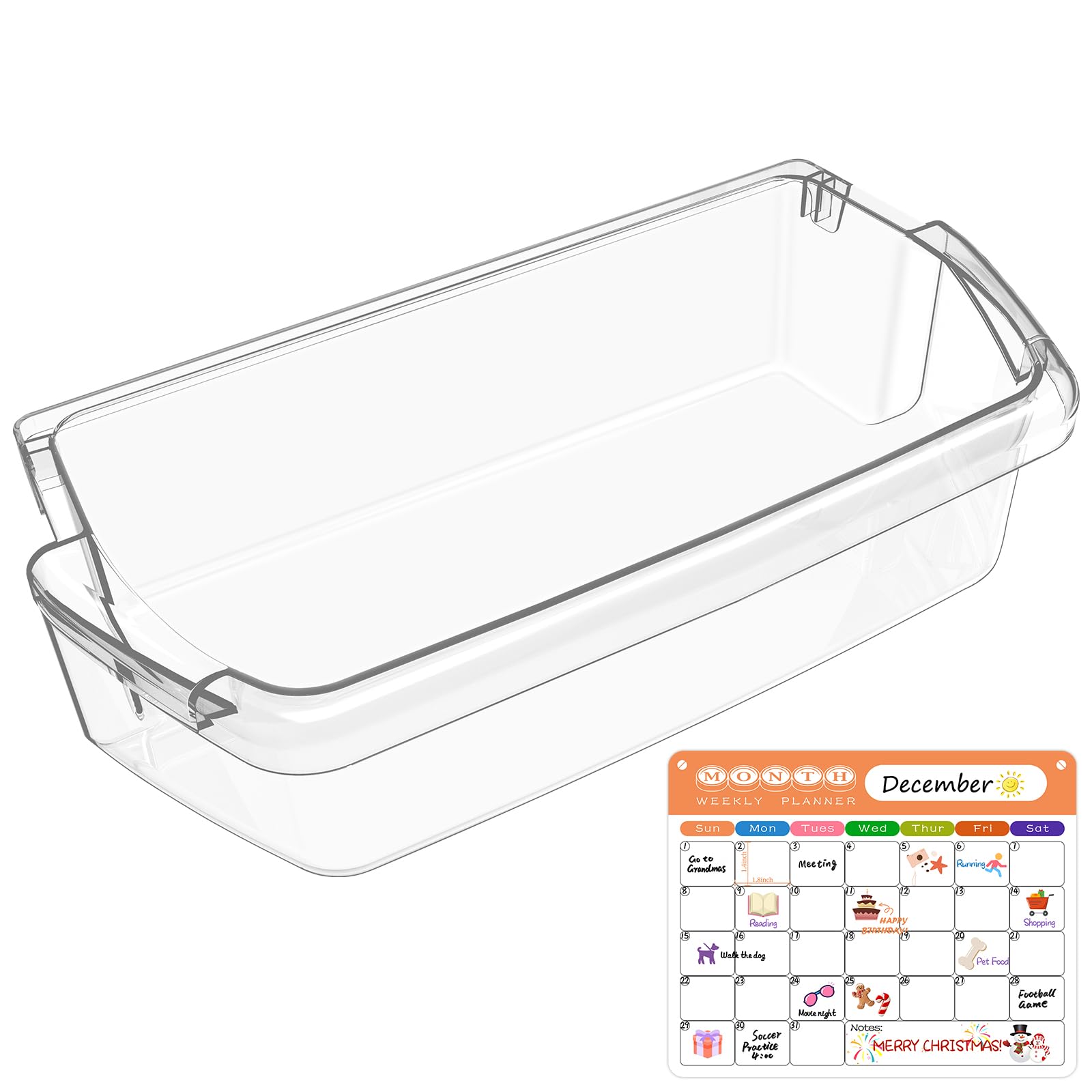 UPGRADED W10803530 Refrigerator Door Shelf Bin Compatible with Maytag Whirlpool Refrigerator Door Shelf Replacement WRT311FZDW01 W10582649 Whirlpool Fridge Door Bin WRT311FZDW00 WRT311FZDM00 Shelves
