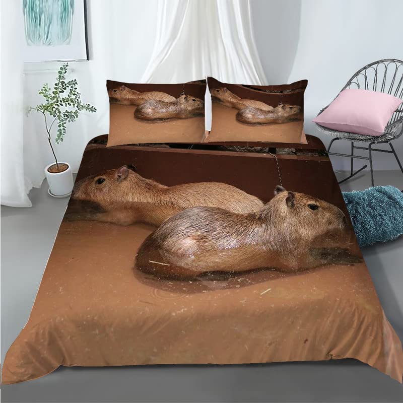 Parure de lit 90x190 enfant capybara pour en finir avec les draps rêches qui grattent