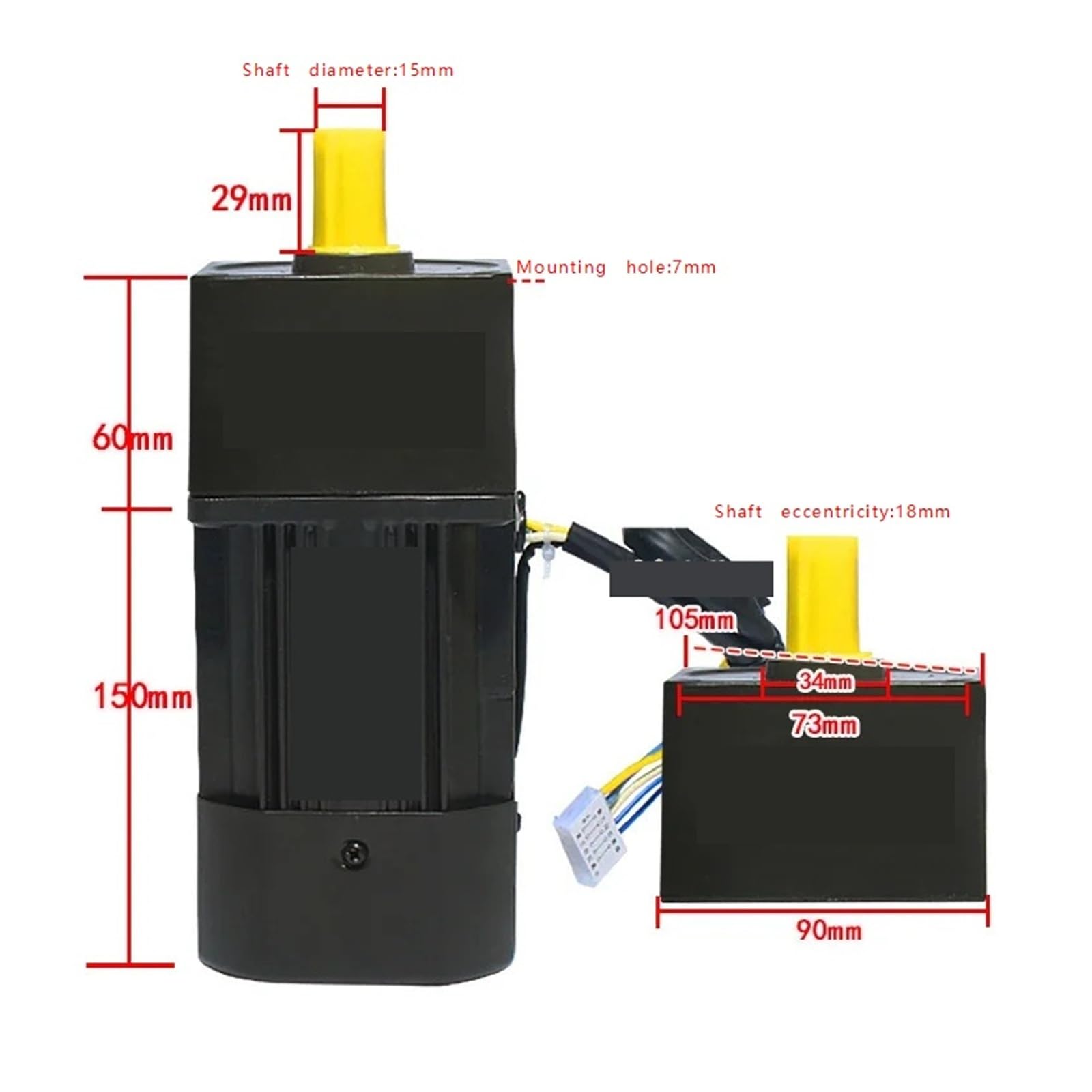 Motores con Engranajes de CA 5RK120GU-CF 220 V 120 W con gobernador US-52(40K (0-33 RPM))