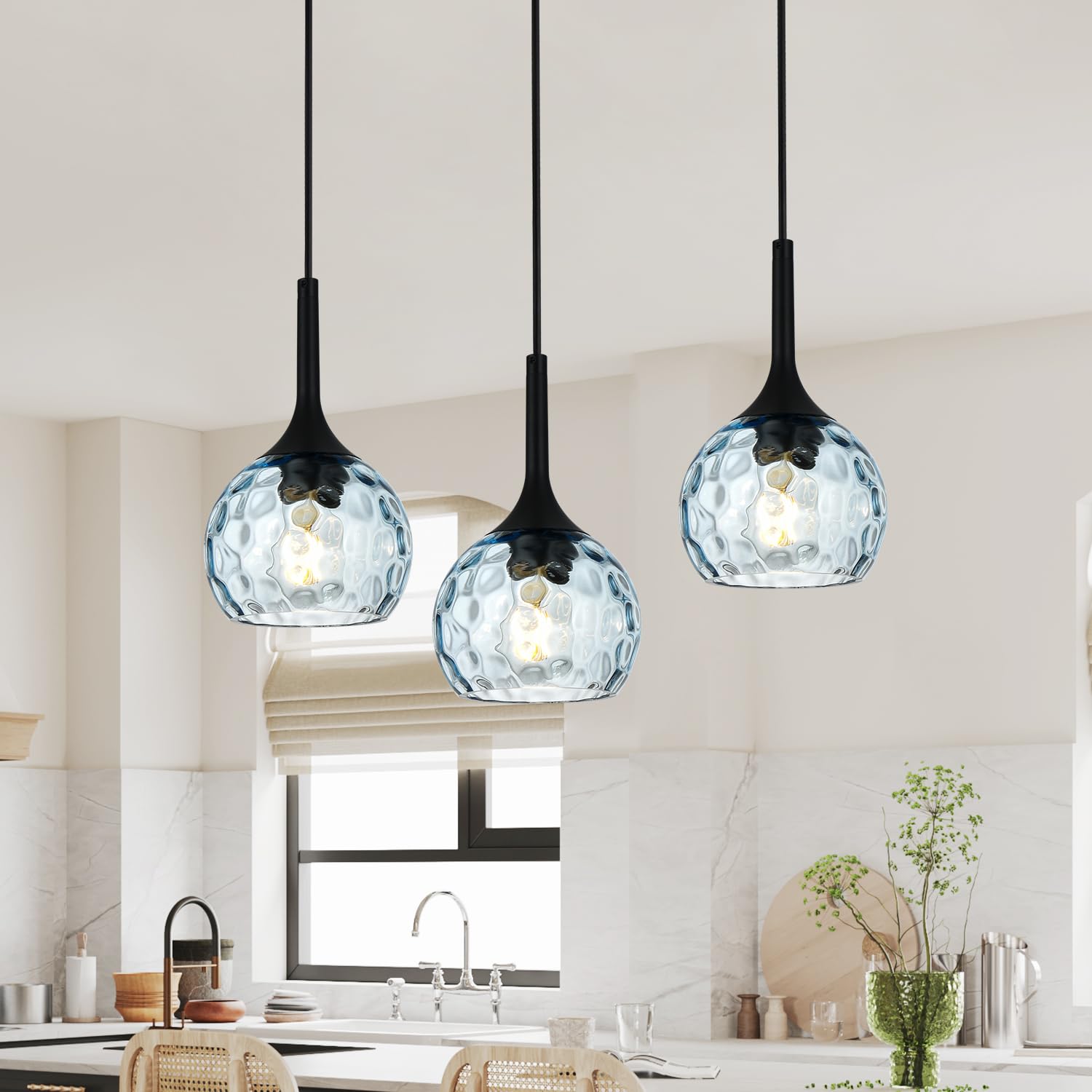 Lucidce 3 Pack Fixture Replacement Globe Shade, 6 Inch Diameter