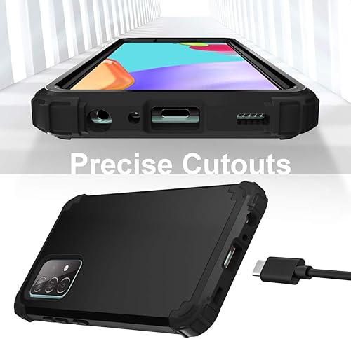 Miniatura 6 de Funda compatible con Samsung Galaxy A52 5G, 3 en 1, cuerpo completo, resistente, a prueba de golpes, delgada, híbrida, resistente, cubierta de