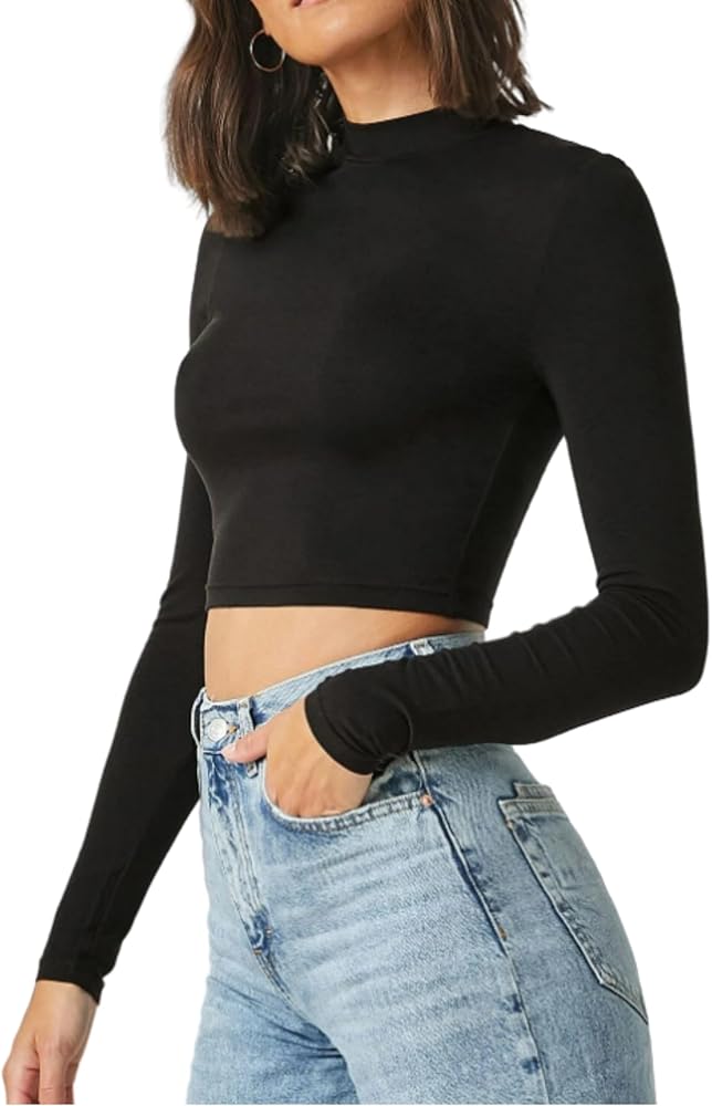 Amazon | [KOEKOI] Tシャツ へそ出し レディース カットソー 長袖