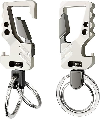 Miniatura 8 de 2 llaveros, llaveros para mosquetón, llavero de automóvil, abridor de botellas, llavero para hombres y mujeres