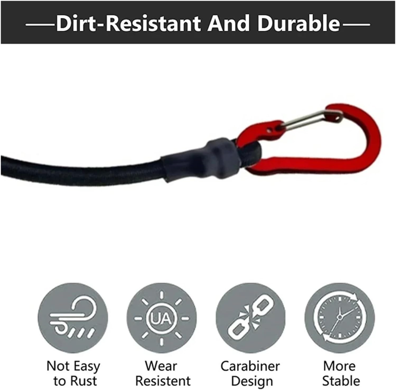 Multiple Heavy Duty Bungee Cord Elastic Tie Strap String Carabiner Hooks Cycling Luggage Packing Ropes(C775-12pcs 90cm)