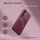 DIZORO Samsung A35 5g Case, Compatible with Mag Safe Back Cover, Matte Luxury Metallic Luster Flexible TPU Wireless Charging Shockproof Case with Camera Protector Lens (Wine Red) gallery image