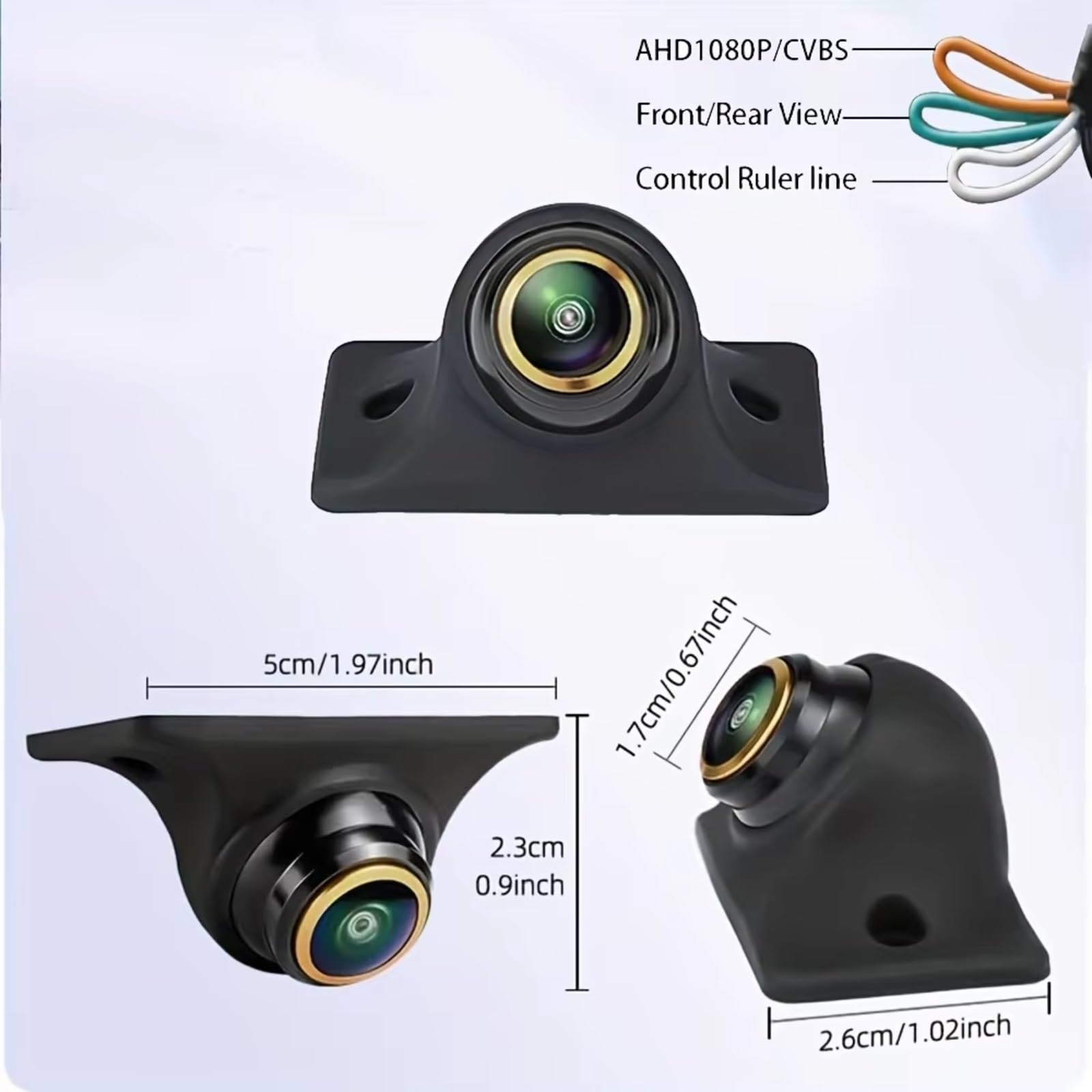 Cámara Coche AHD 1080P/CCD con Rotación 360 ​​Grados Visión Frontal Lateral Y Trasera Camioneta SUV Furgoneta Cámara Visión Trasera