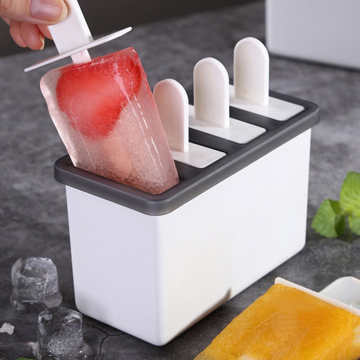 Ice Pop Mold Reusable PP Tray for Fruit Mix and Milk