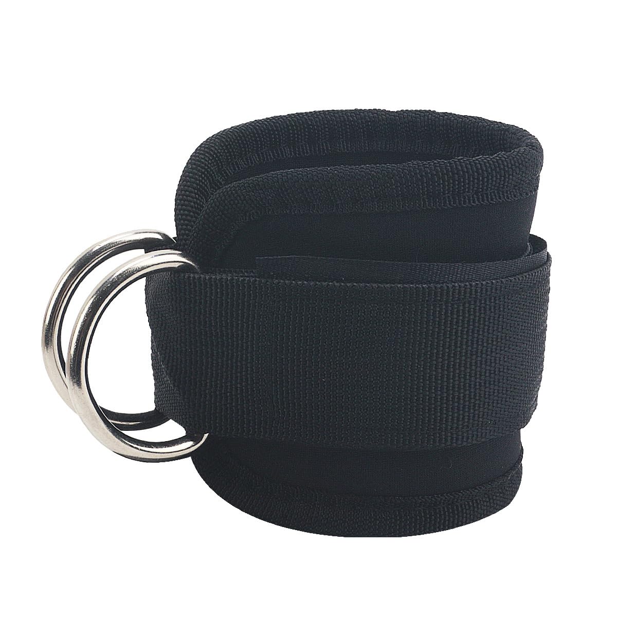 GOGO Ankle Strap for Cable Machine Ankle Resistance Bands Gym Cuffs with Double D-Ring Adjustable Fitness Glute Kickback Straps- Black