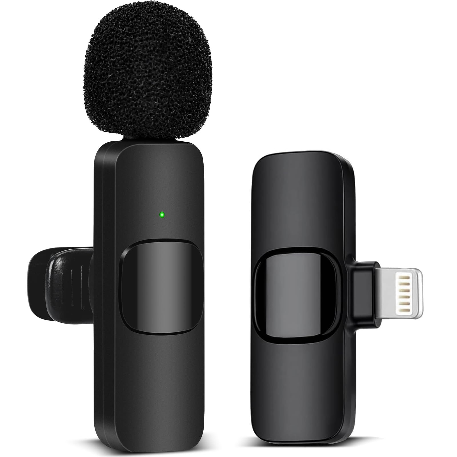 Lot De 2 Microphones Cravate Sans Fil Pour IPhone, IPad, Android, Mini Microphone Inclus, étui