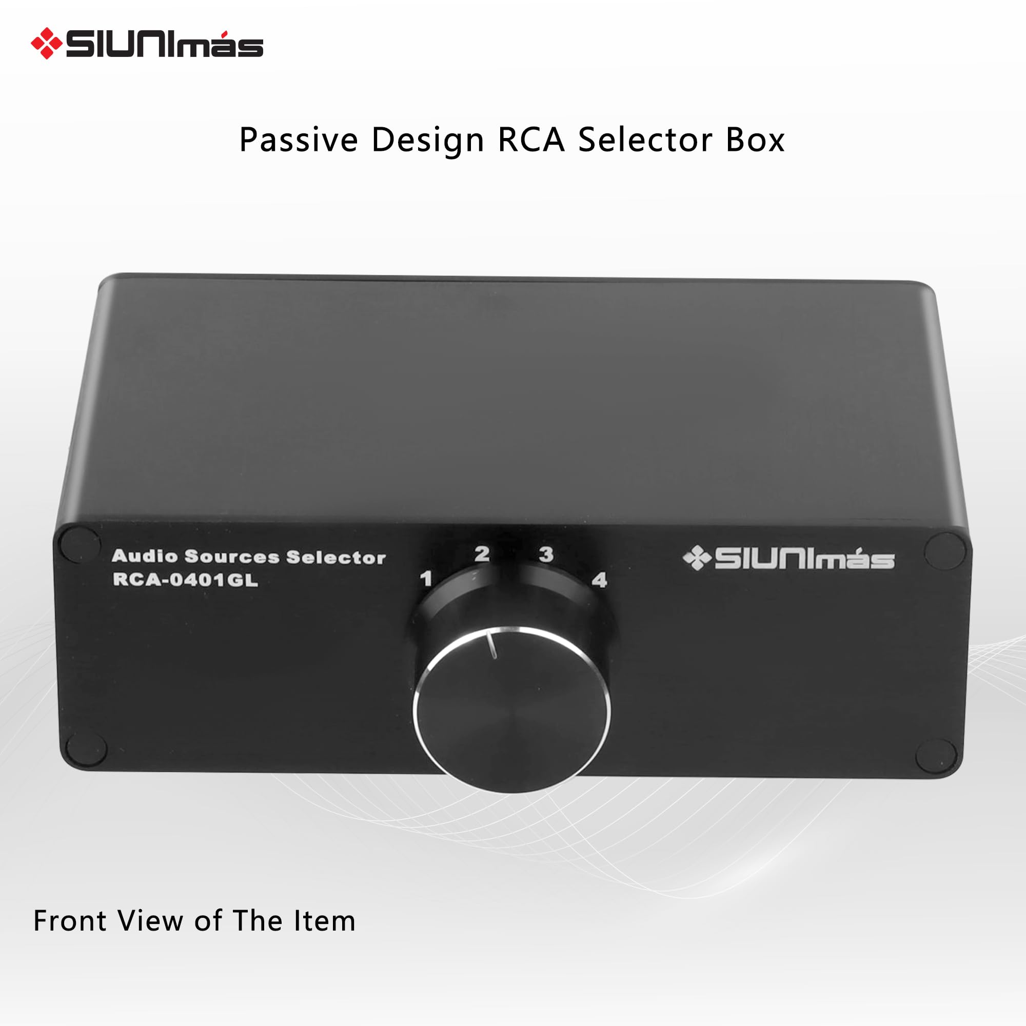 4 "1-Out Pro RCA Passivo Audio Switching Box 4 Canali Convertitore Audio Passivo Selettore Audio Passivo Box 1" 4-Out (R0401-RCA)