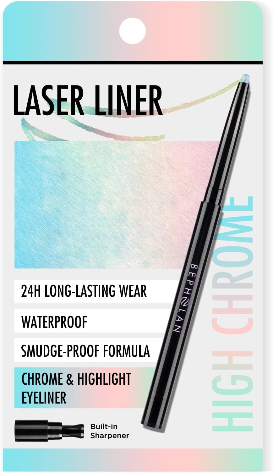BEPHOLAN Pink Blue Eyeliner Pencil,2-in-1 Color Waterproof Glitter Gel Eye Liner Highligter,Mermaid Korean Makeup Waterline Eyeliner,Smudge Proof (FAIRY TALE)
