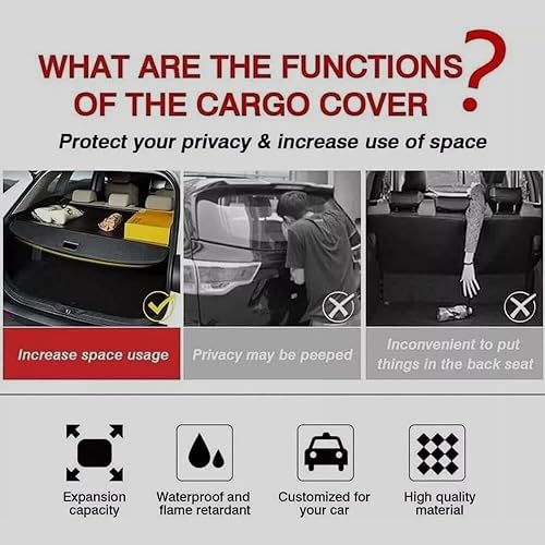 Miniatura 5 de Cubierta retráctil de lona para maletero trasero para Toyota Rav4 2014-2018