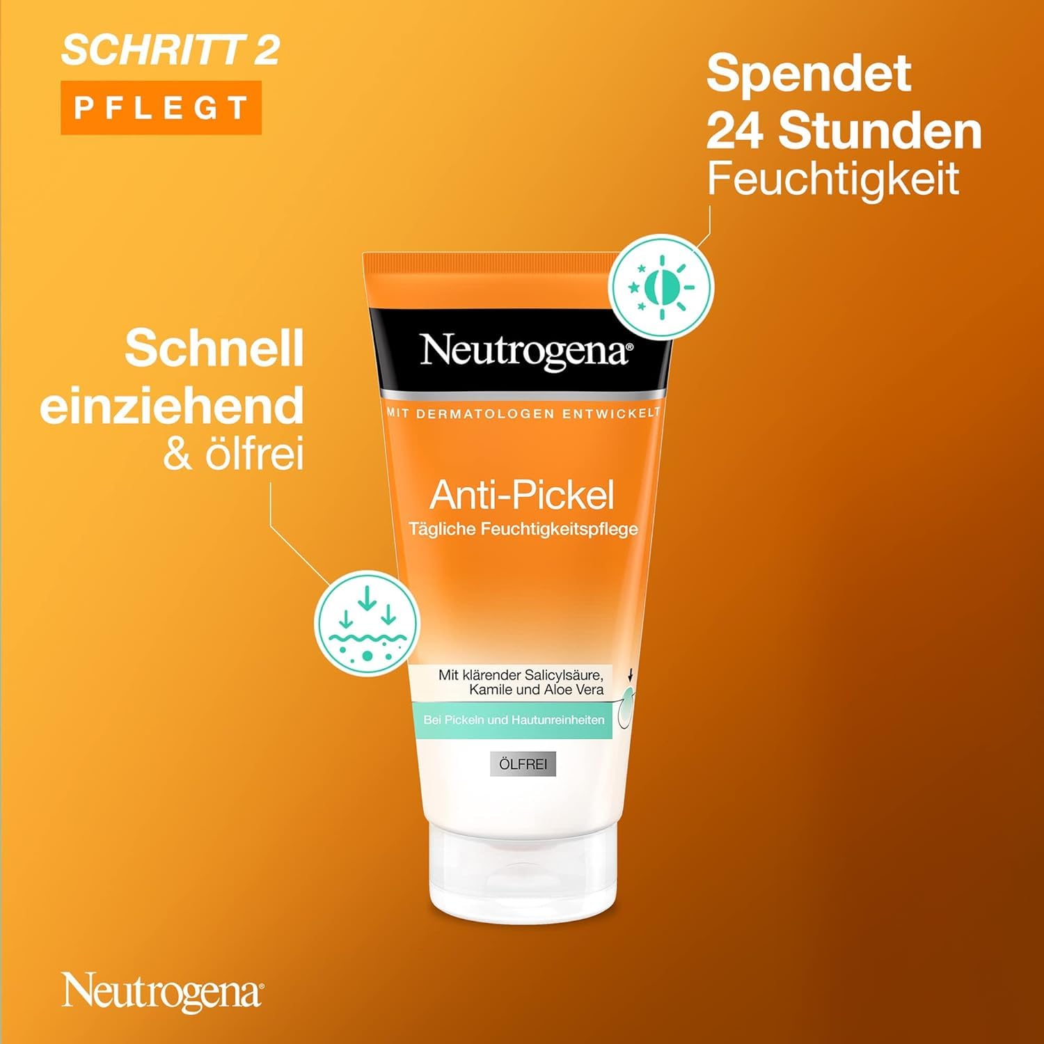 Neutrogena Anti-Pimple Skincare Set including Daily Wash Gel (200 ml) - Image 4