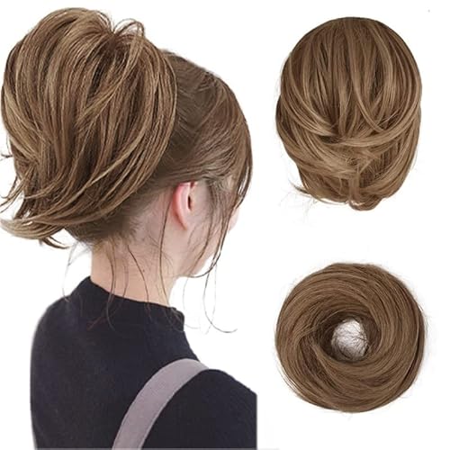 BARSDAR Extensión de Cola de Caballo, Pieza de Cabello Sintético Liso Extensiones de Cola de Caballo Totalmente Corta Accesorios de Cabello Elástico Fácil para Mujeres