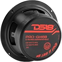 Vista 5 de DS18 PRO-GM6B - Altavoz de 6.5 pulgadas, rango medio, bala de aluminio roja, 480 W máximo, 140 W RMS, 8 ohmios, altavoces de puerta de audio de alta