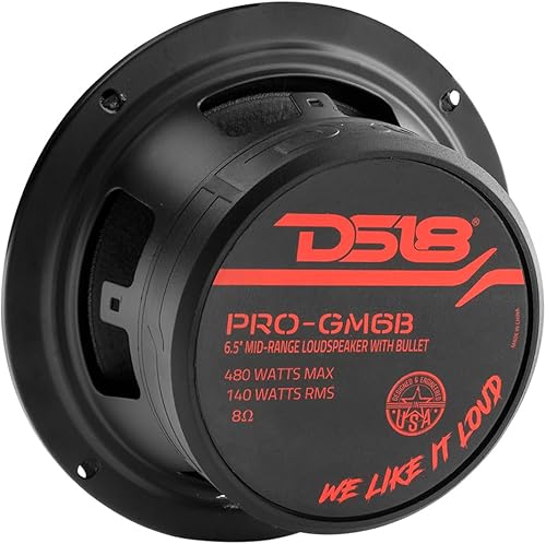 Miniatura 43 de DS18 PRO-GM8.4 - Altavoz de 8 pulgadas, rango medio, cesta de acero negro, 580 W máximo, 190 W RMS, 4 ohmios, altavoces de puerta de audio de alta